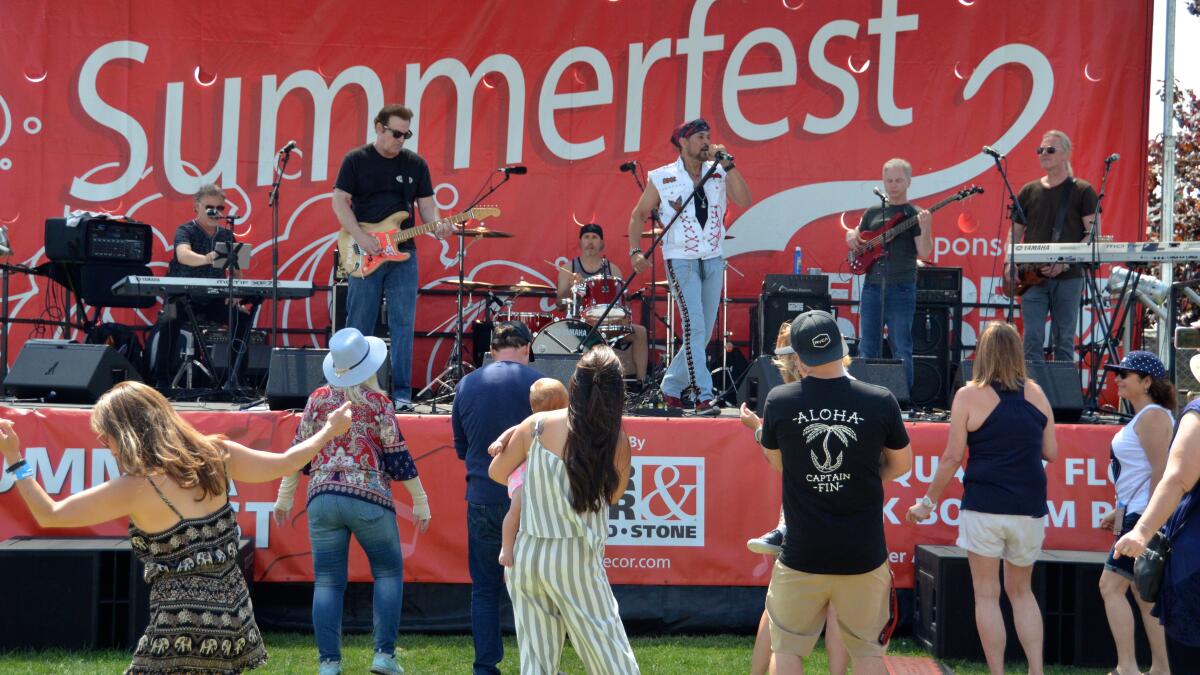 Thank-U- Drive Thru Band rocked the crowd during a recent Fountain Valley Summerfest.