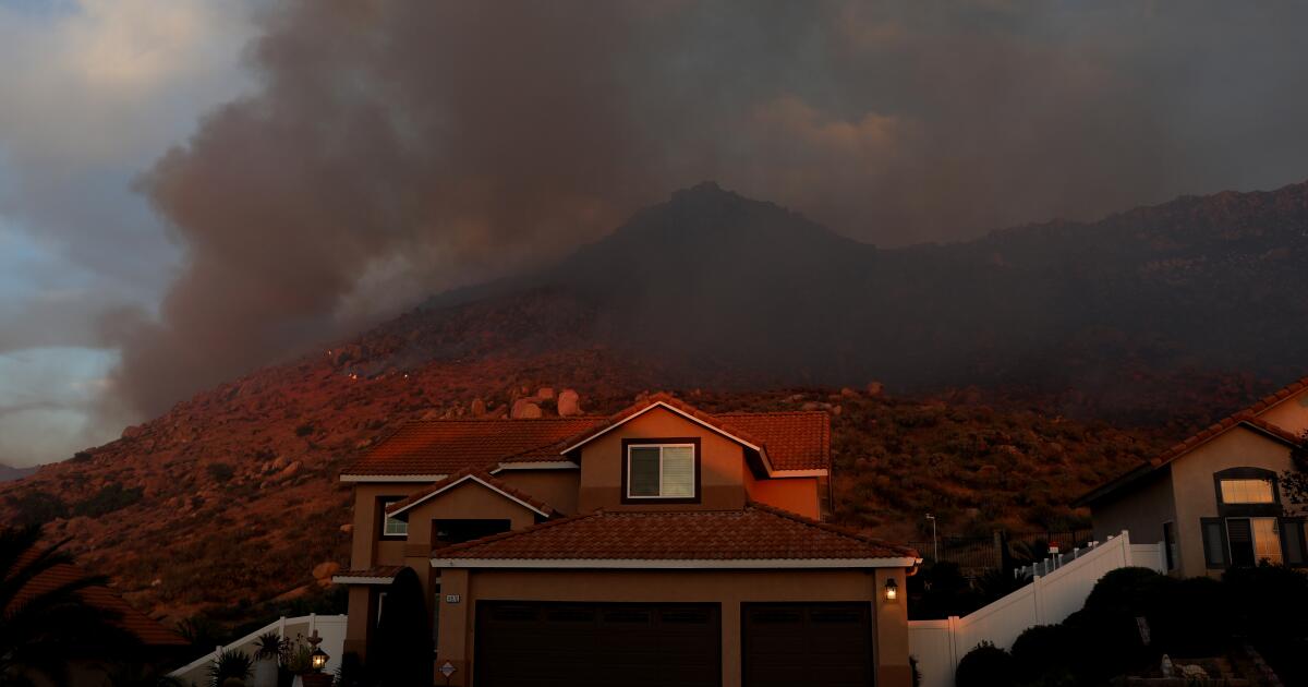 L’incendie de Moreno Valley Springs fait partie de l’incendie de la couronne du comté de Riverside