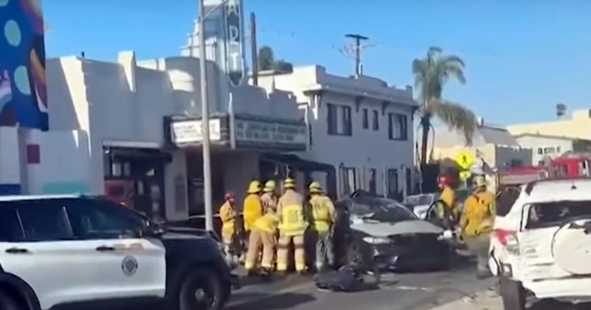 Lengthy Seaside police pursuit ends in crash, suspect trapped in automobile