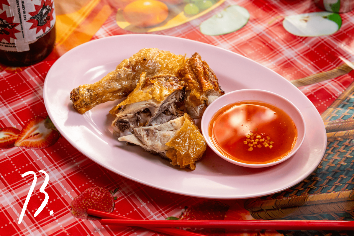 #73: A plate of Kai ho (fried dryaged Jidori chicken) 
