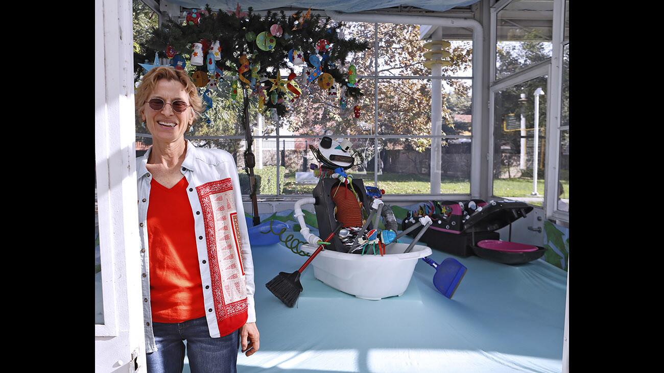 Photo Gallery: Discarded trash artwork now on display at Adams Square Mini Park
