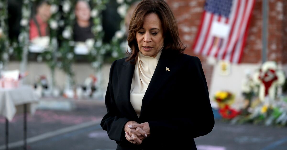 Vice President Kamala Harris visits growing memorial for Monterey Park shooting victims Vice President Kamala Harris visits growing memorial for Monterey Park shooting victims