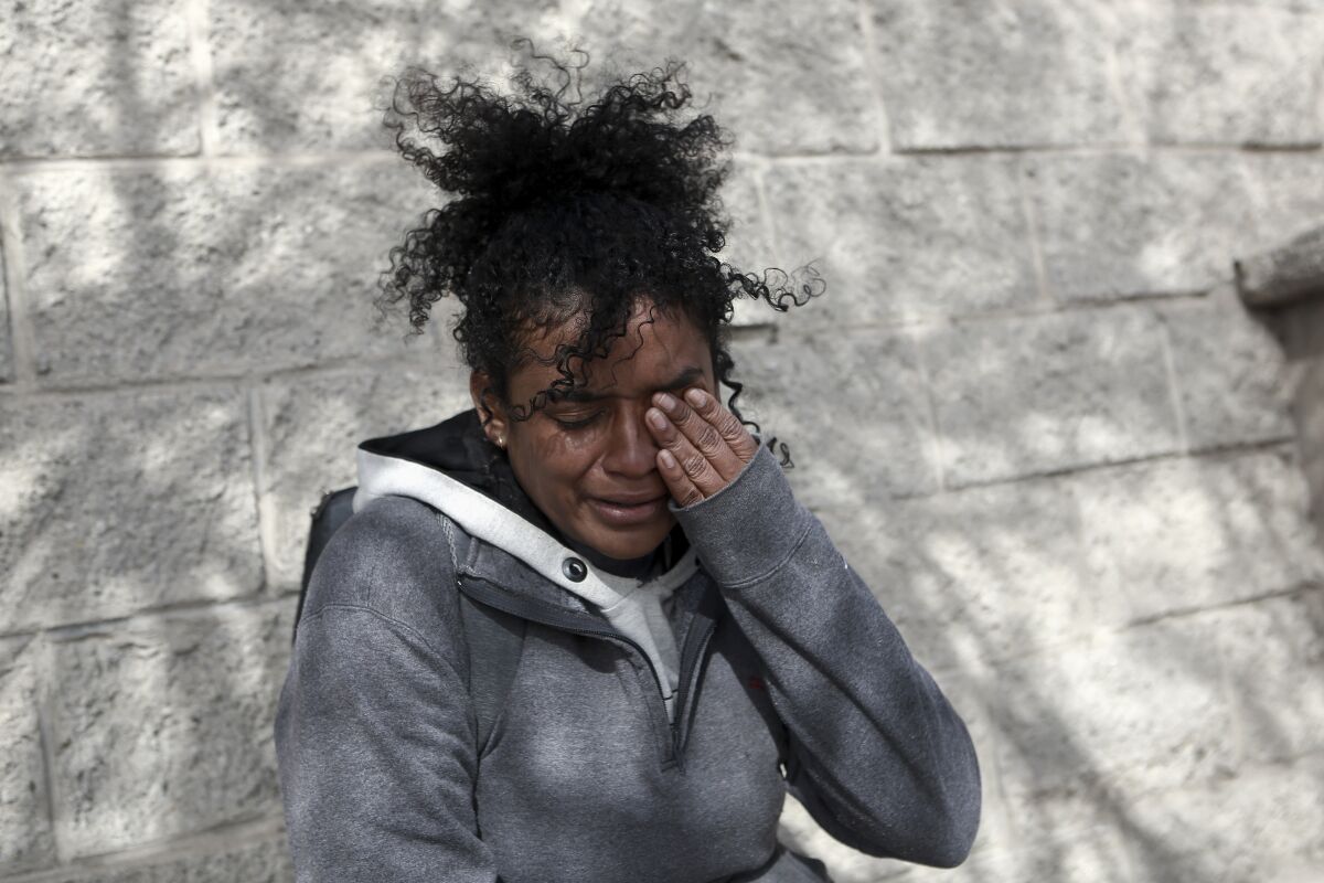 Image taken from a vide outside a burned immigration center in Ciudad Juarez, Mexico.