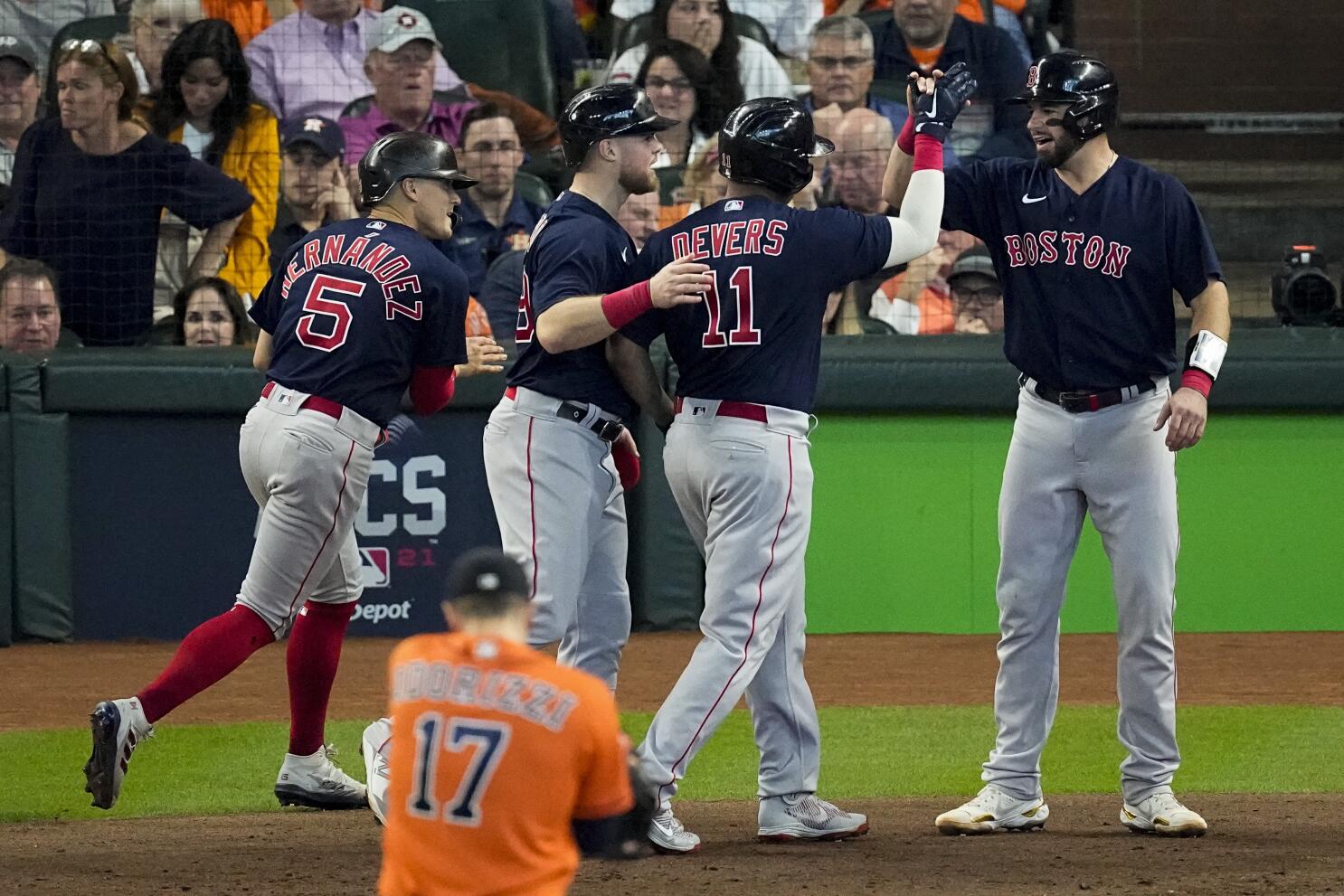 Red Sox become 1st team with 2 slams in a postseason game