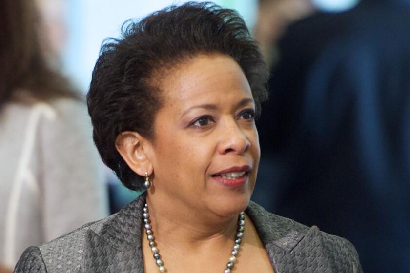 U.S. Atty. Gen. Loretta Lynch arrives June 3 for the European Union-U.S. Justice and Home Affairs Ministerial Meeting in Riga, Latvia.