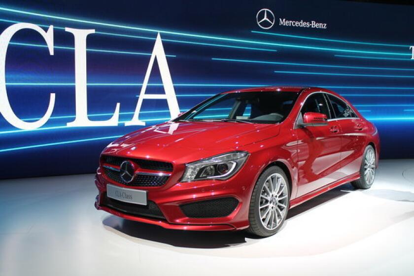 The 2014 Mercedes-Benz CLA250 will be the first front-wheel-drive car the automaker will sell in the U.S. in decades. Its goal is to attract a younger buyer to the otherwise conservative brand.