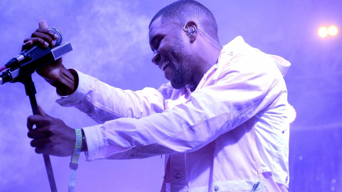 Frank Ocean at the 2014 edition of the Bonnaroo Music & Arts Festival in Manchester, Tenn. (Tim Mosenfelder / Getty Images)