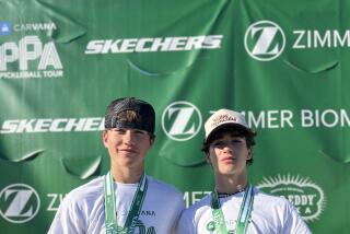 Brothers Ford (left) and Boone Casady attend Crossroads and are top pickleball players.