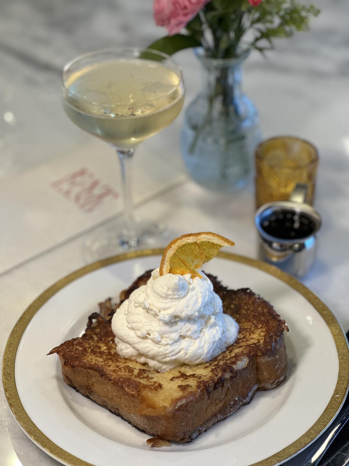 Orange cream French toast at Fat of the Land in Santa Ana.