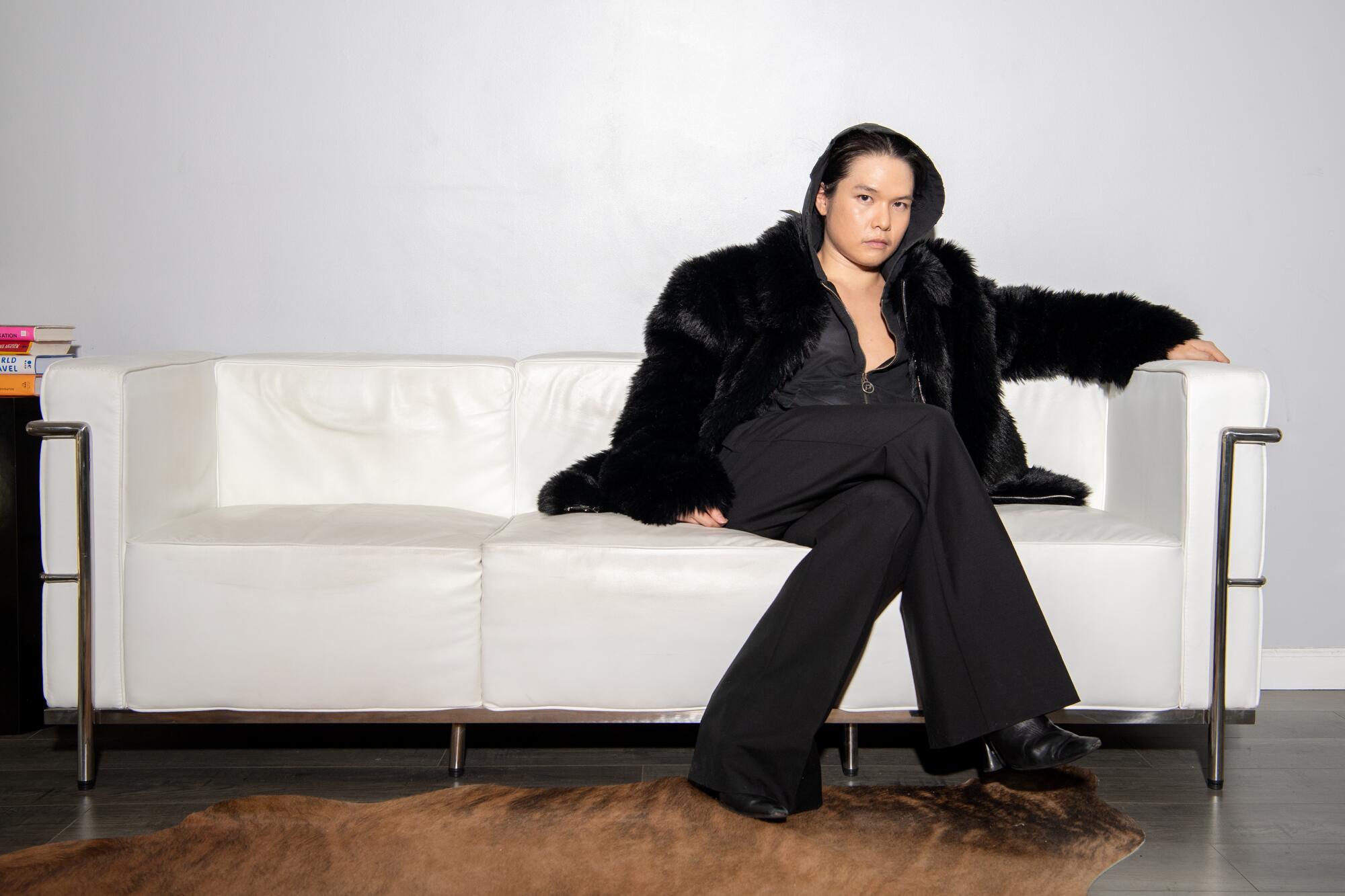 Stylist Bin X. Nguyen at his residence