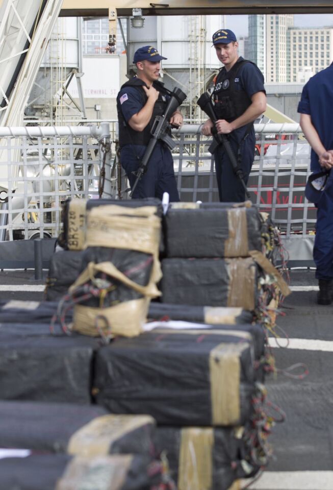 Cocaine unloading from Coast Guard ship