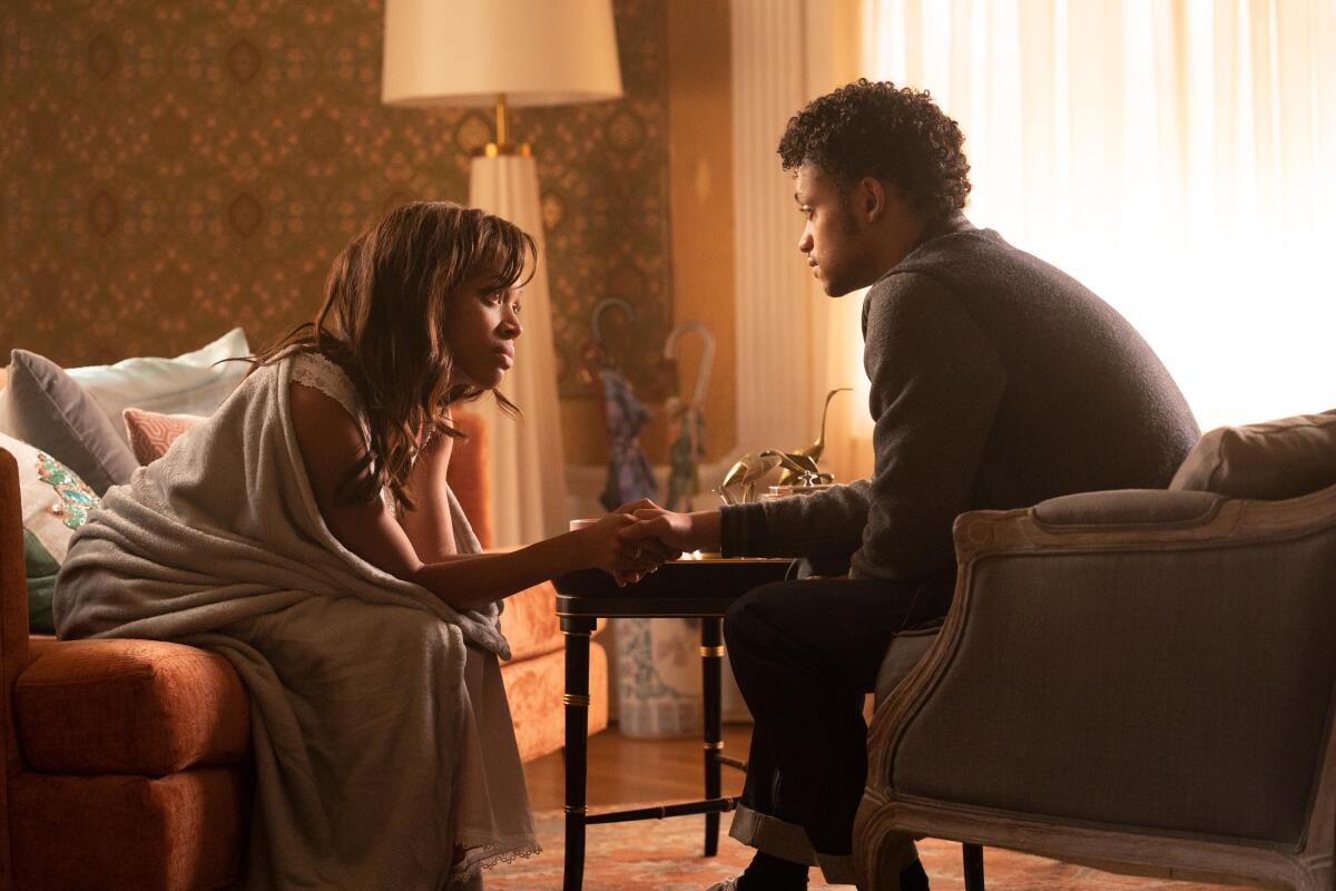 Nicole Beharie and Marquis Rodriguez in Hulu's "Monsterland."