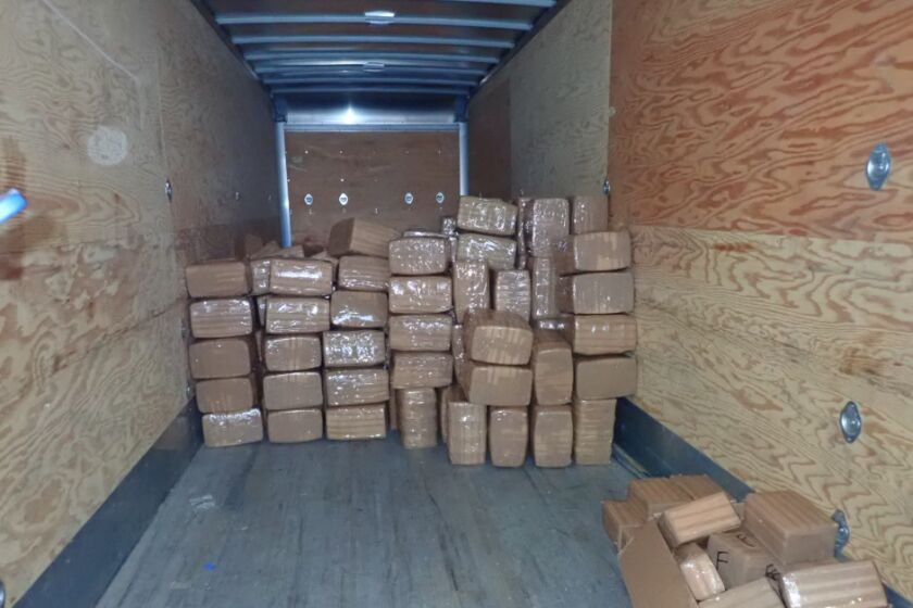 Authorities say the 5,525 pounds of meth seen here accounts for the largest bust of the drug in U.S. history.