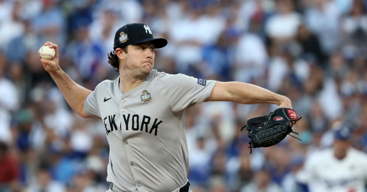 Dodgers' margin of error shrinks with Gerrit Cole in Game 5 - Los Angeles Times