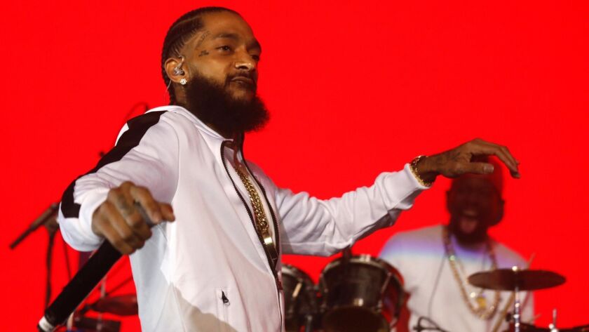 Nipsey Hussle performs raps from his album "Victory Lap." His death struck a chord among many.