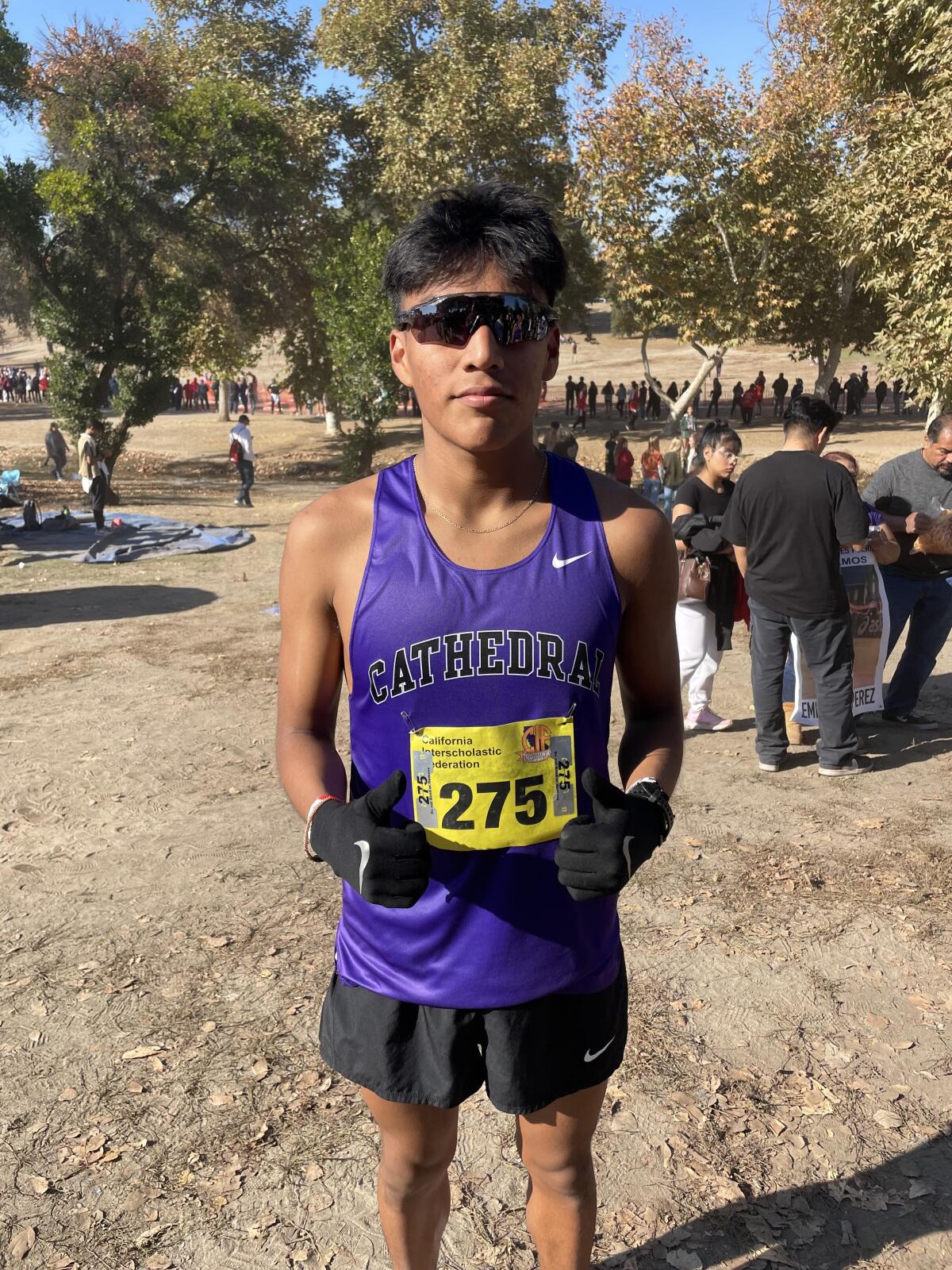 Junior Emmanuel Perez of Cathedral won his second straight Division IV state championship in cross country.