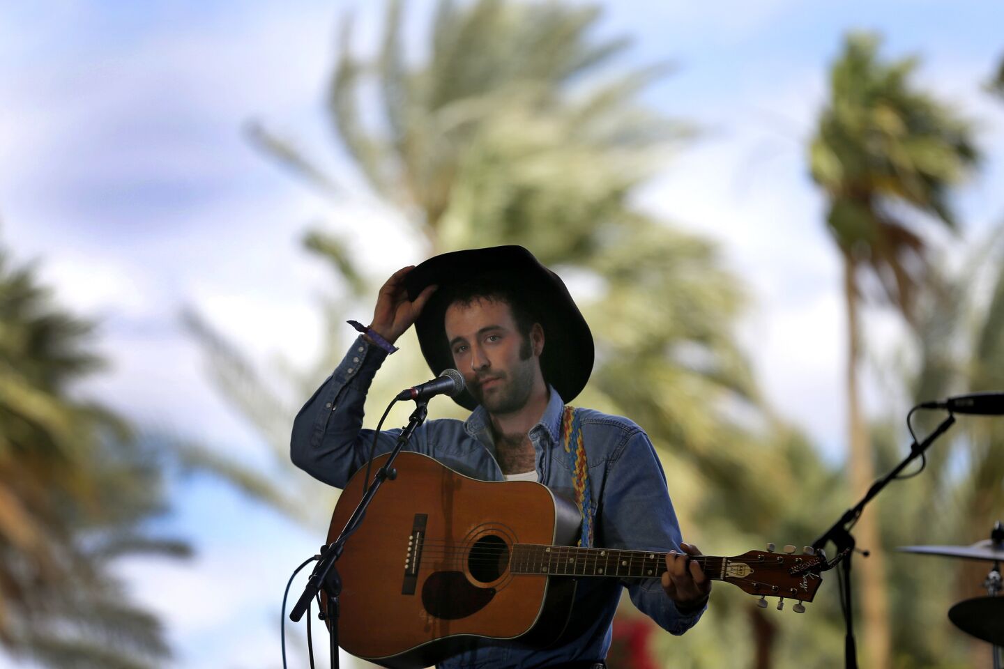 Luke Bell performs on the Palomino Stage during the second day of the 10th edition of Stagecoach Country Music Festival at the Empire Polo Club in Indio on April 30.