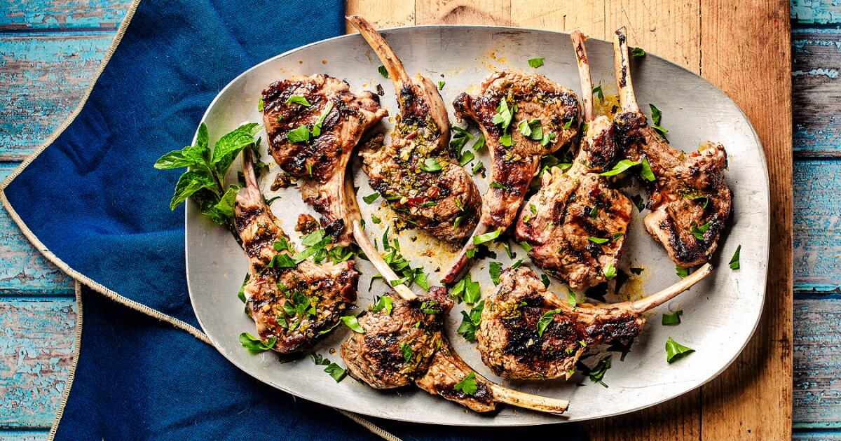 Grilled Harissa Lamb Chops