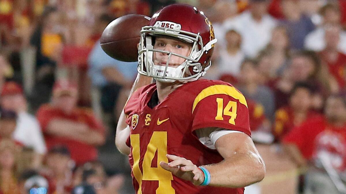 USC quarterback Sam Darnold is one of several sophomore passers in the spotlight this season.