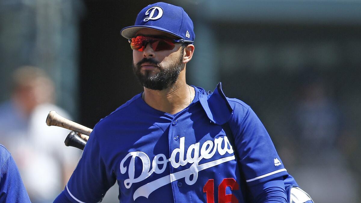 Dodgers outfielder Andre Ethier has not taken part in baseball activities for more than two weeks.