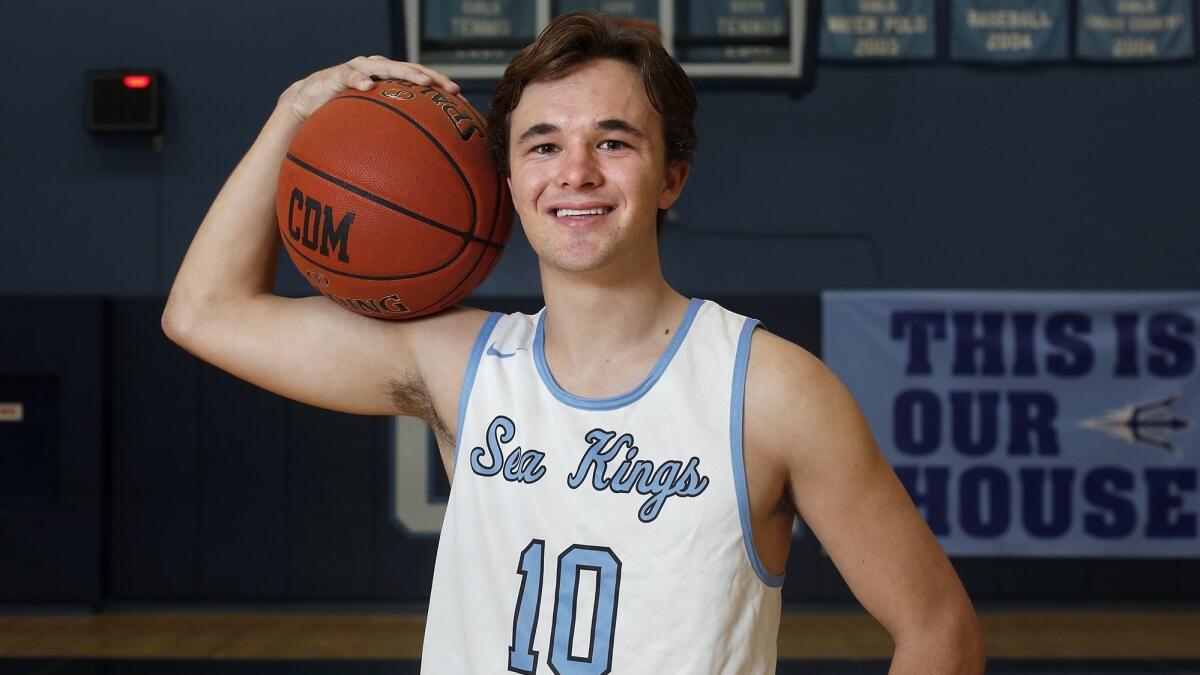 Corona del Mar High point guard Connor Schimmelpfennig goes by "Schim" because of his long last name.