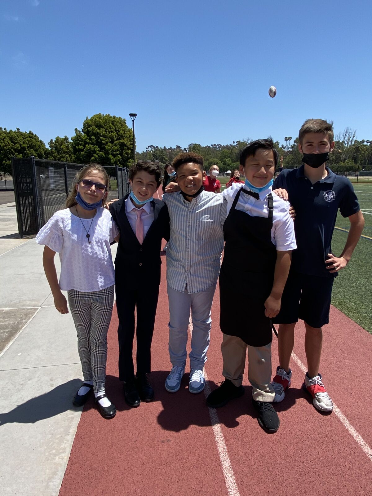 Shark Tank participants Chloe Mullen, Mark Meringolo, Koa Coleman, Chris Vu and Kellen Kilkenny.