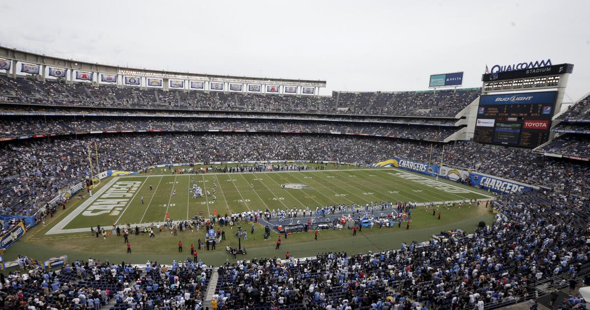 The Chargers want San Diego to pursue a new stadium deal for the NFL team in the city's downtown.