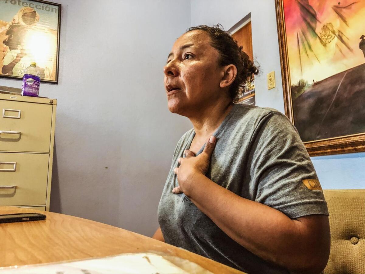 Rosa Emilia Torrez at Casa del Migrante Nazareth in Nuevo Laredo, Mexico