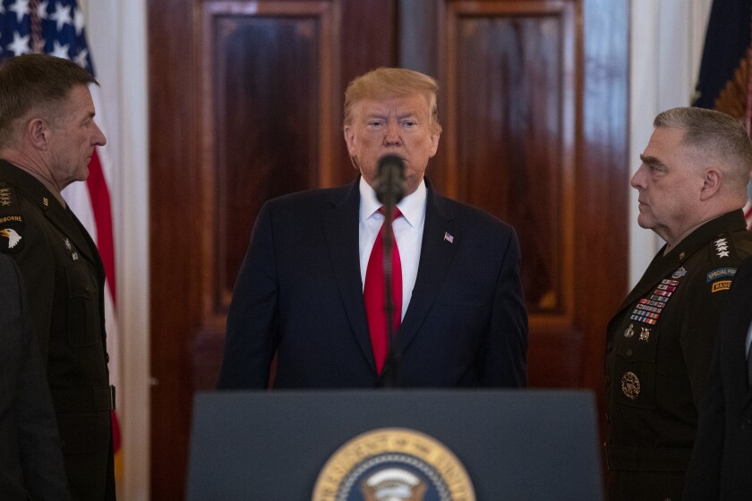 President Trump prepares to address the nation Wednesday from the White House on the missile strikes Iran launched against Iraqi bases housing U.S. troops.