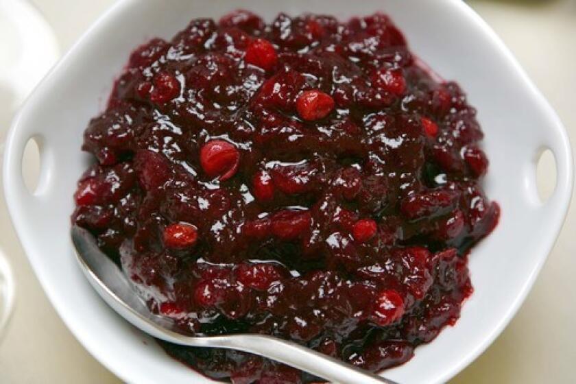 This cranberry sauce is made with Port wine.