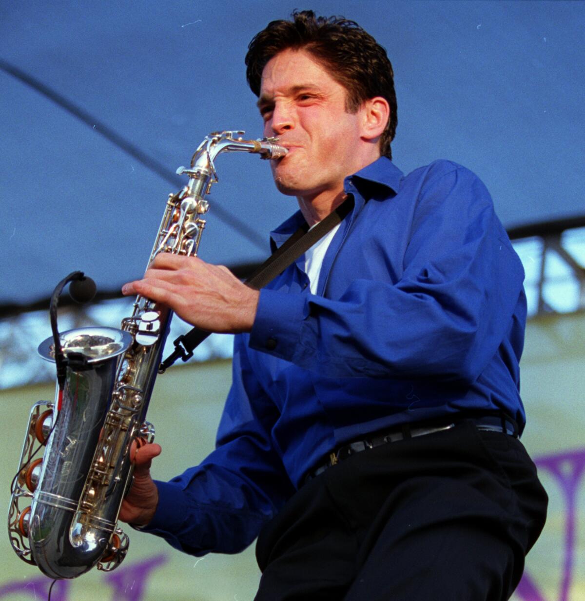 Saxophonist Dave Koz at the Newport Beach Jazz Festival, Newport Beach.  