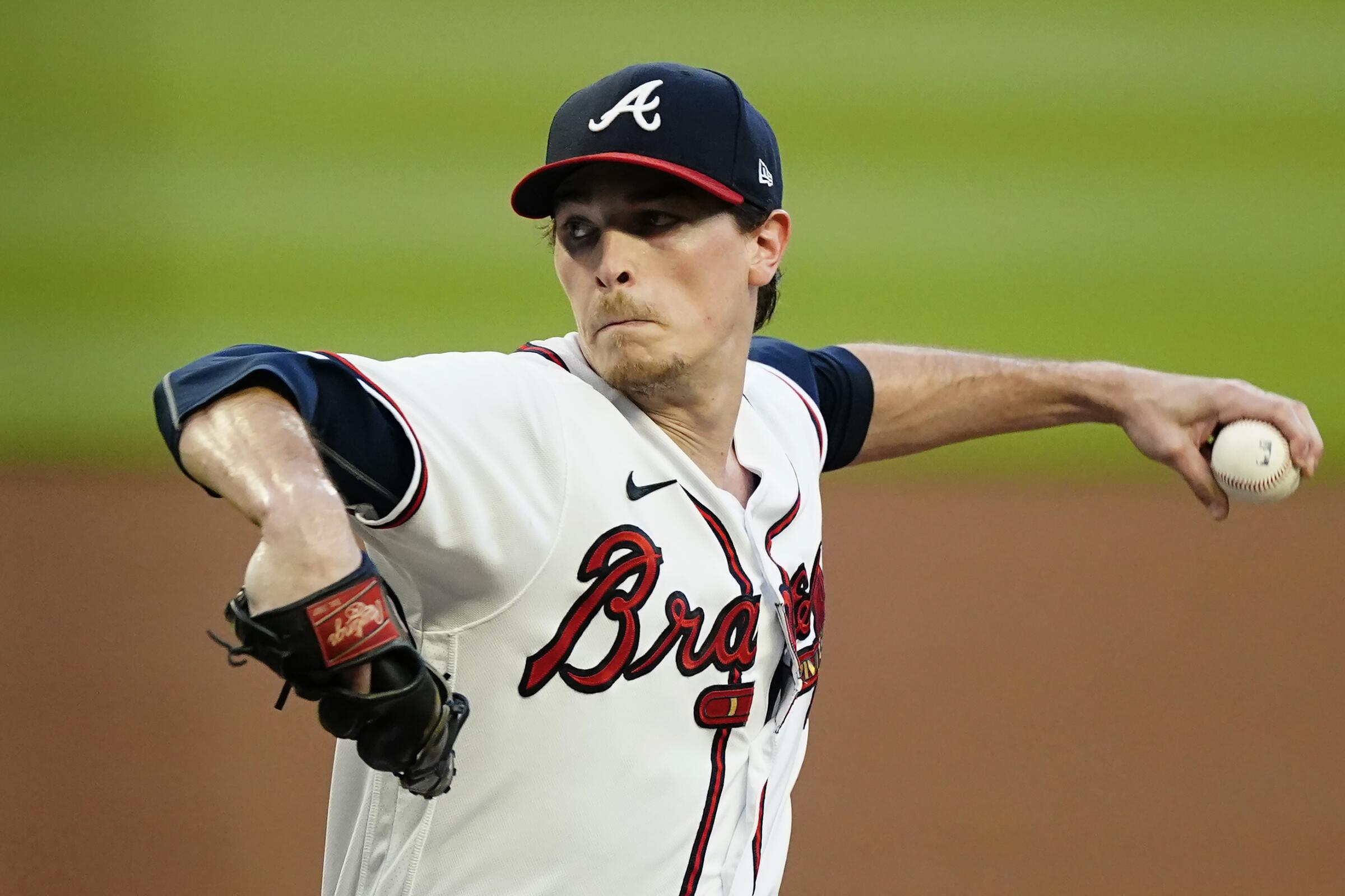 Atlanta Braves starting pitcher Max Fried delivers against the Washington Nationals.