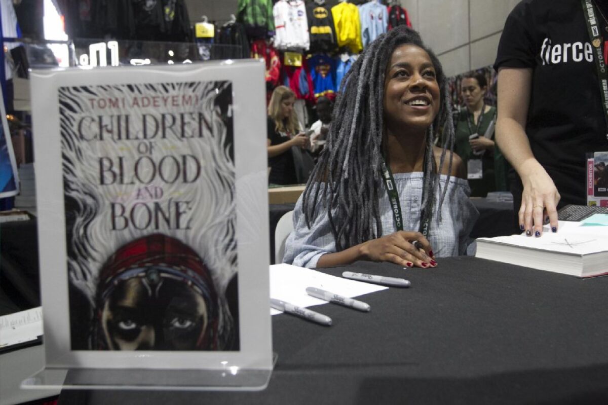 Tomi Adeyemi at Comic-Con in 2018.