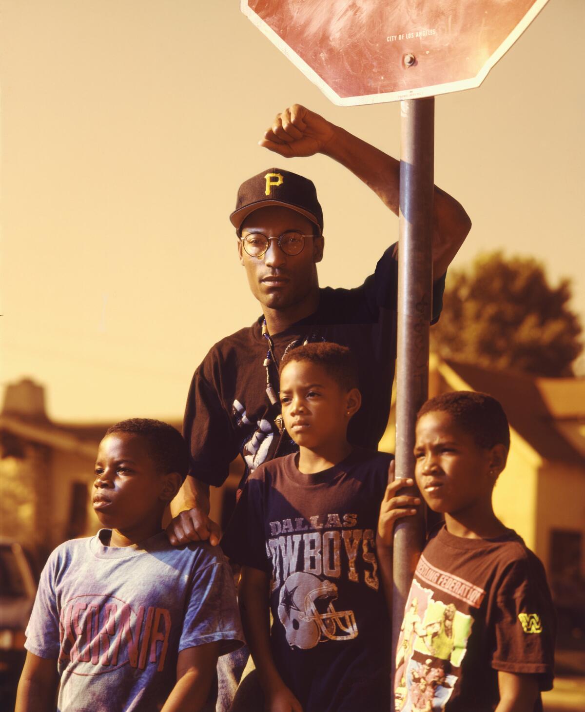 John Singleton during the shoot for "Boyz N the Hood," which was released in 1991 and earned him an Academy Award nomination for directing.