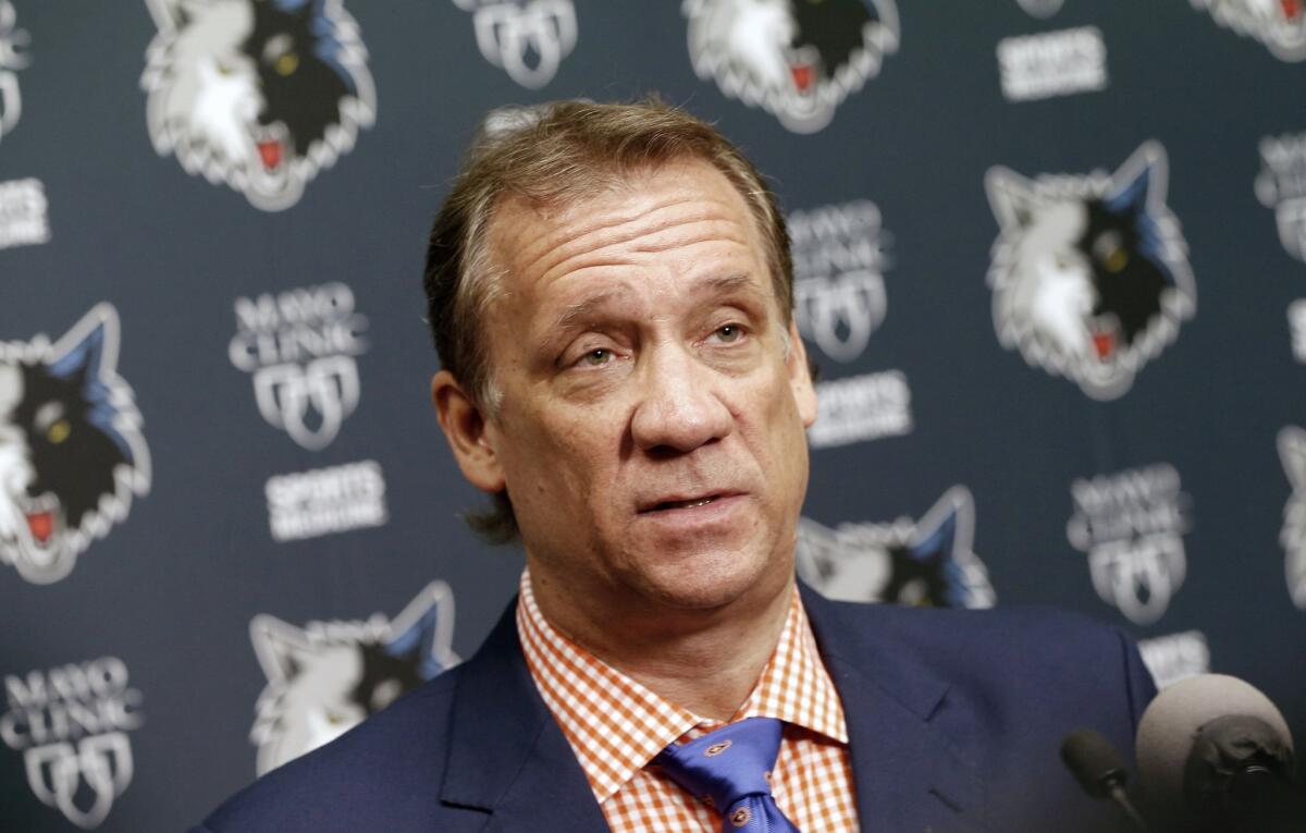 Minnesota Timberwolves Coach Flip Saunders talks to the media about his diagnosis of Hodgkin's lymphome on June 25.