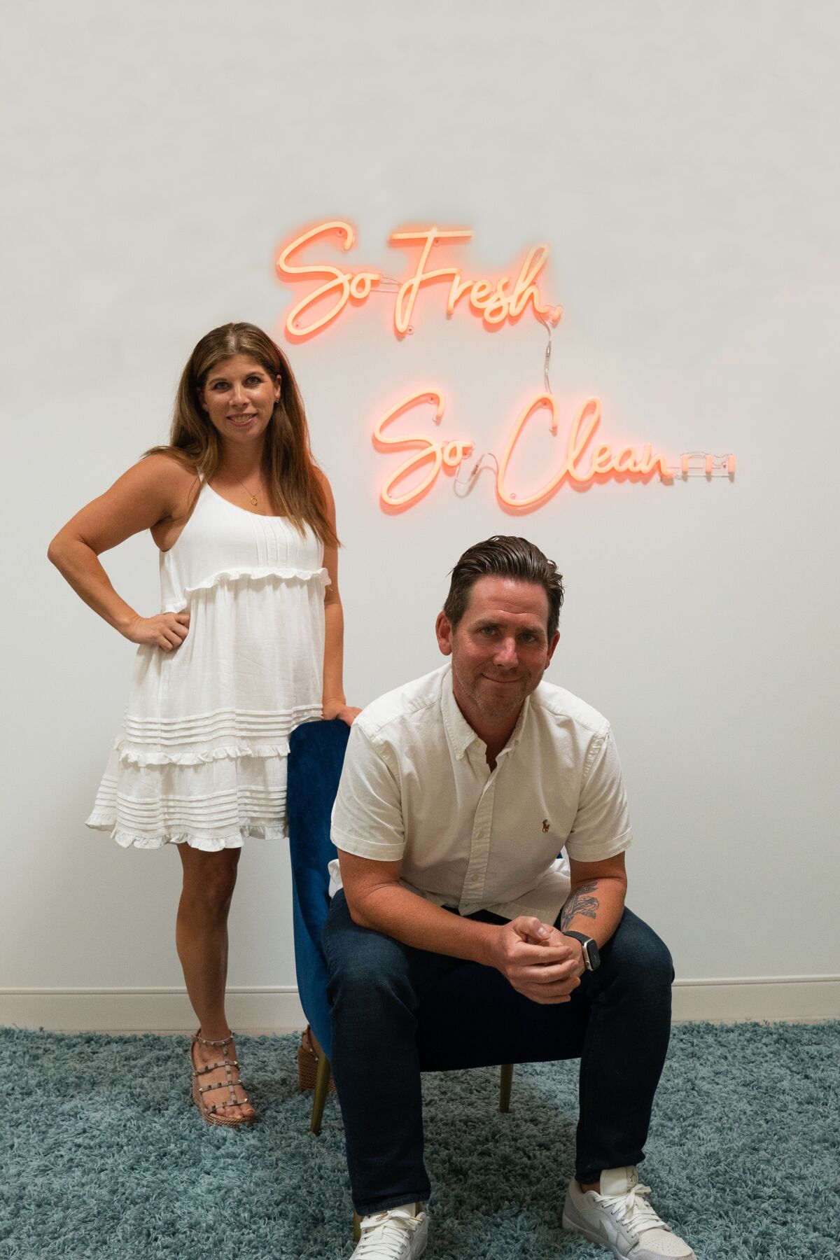 Melissa and Matthew Parvis, co-founders of Fresh Clean Tees.