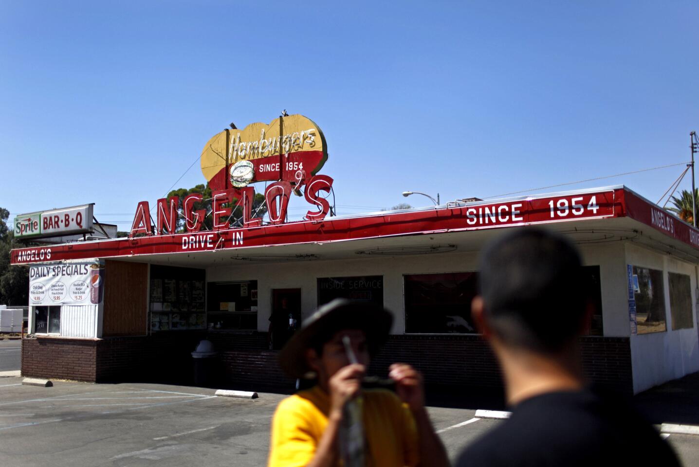 Angelo's is an institution in Fresno. The burger joint has been around since the 1950s and once featured drive-up service. The high-speed rail project that will start in the Central Valley needs the property it's situated on. The owners, the Chea family, have been told they must vacate by Sept. 15.