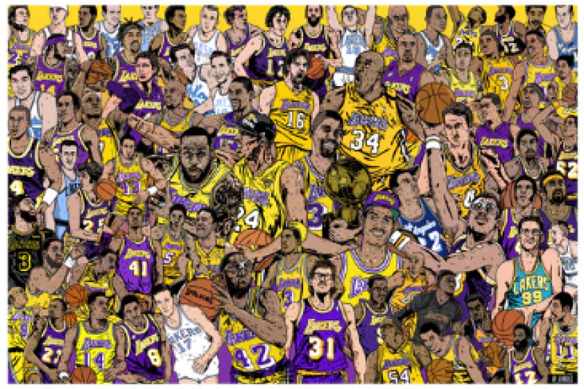 Lakers 75 section cover