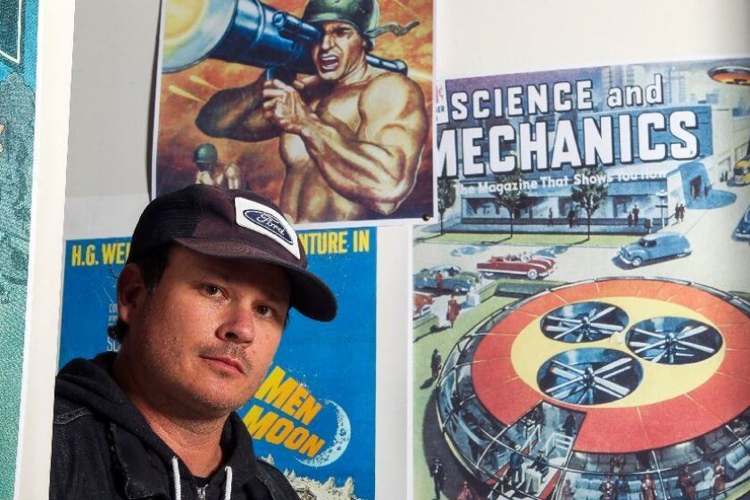 Blink-182 co-founder Tom DeLonge is shown at his To the Stars headquarters in Encinitas. His new book, "Sekret Machines: Gods," is out this week.