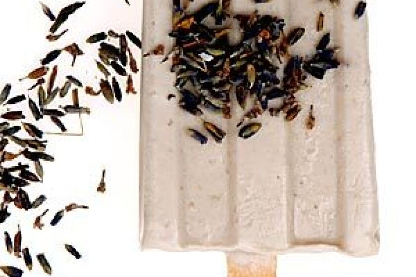 Creamy pops take their inspiration from the yogurt-based coolers of the Middle East. For the recipe, click here.
