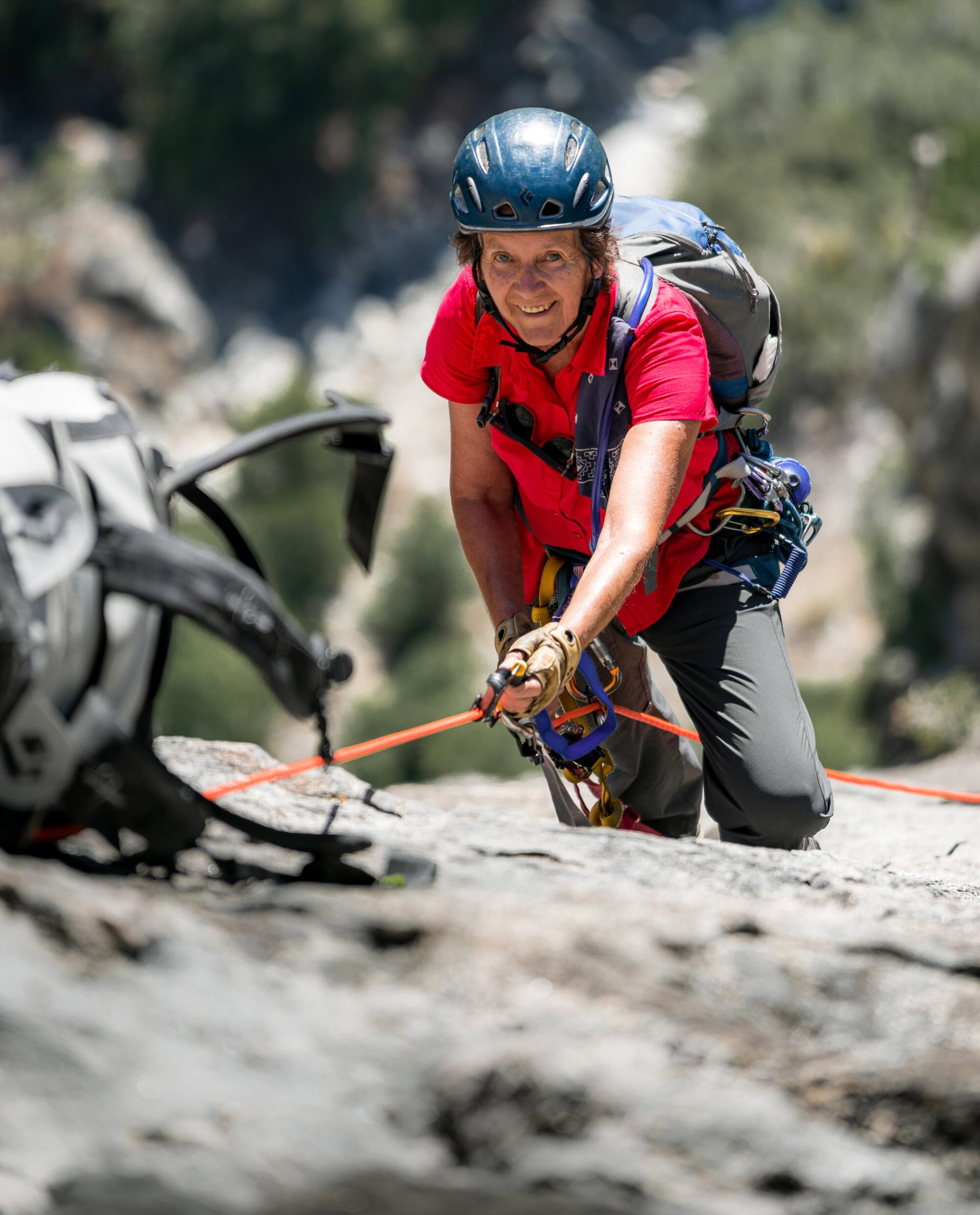 Dierdre Wolownick on her 10-hour climb to the top of El Capitan in the Yosemite Valley last September.