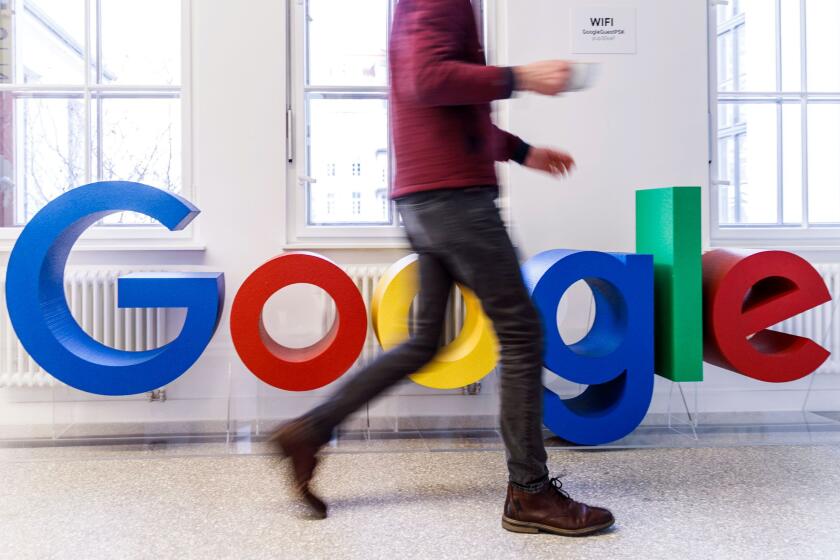 Google logo. Photographer: Carsten Koall/Getty Images