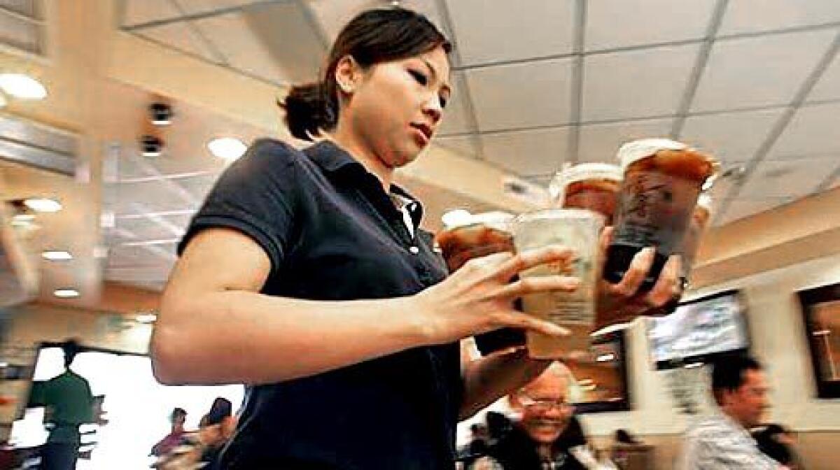 THIRSTY? Diners can count on icy fruit slushes, fresh fruit juices and triple-strength milk teas.
