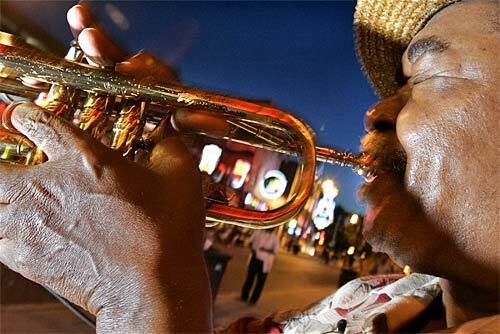 Down on Memphis' Beale Street, Rudy Williams plays his trumpet. The 66-year-old says he's been performing on Beale Street longer than any local. He remembers that when he was a teen, "musicians were still going to the cotton fields in the day."
