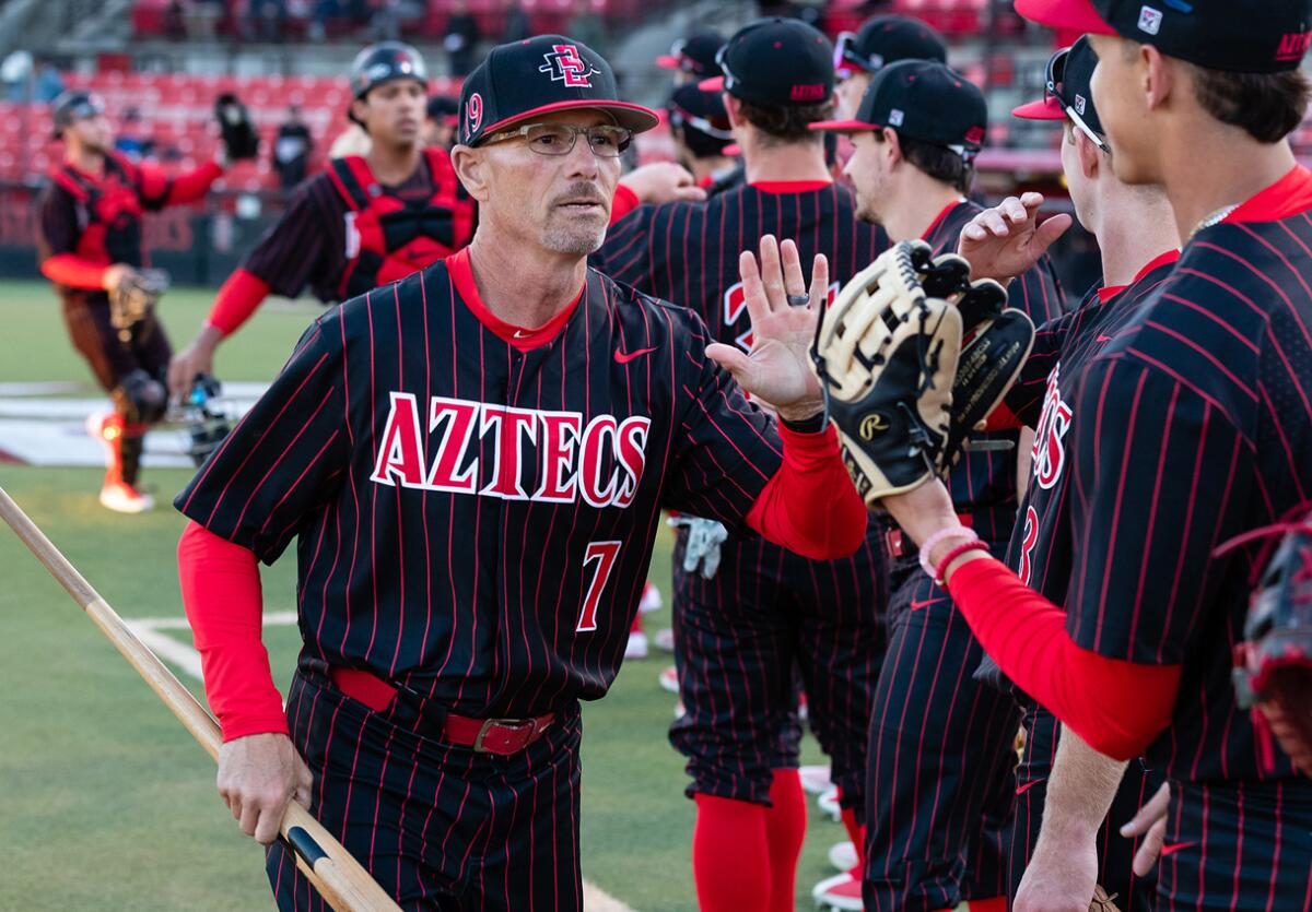 Men's Black San Diego State Aztecs Baseball Jersey