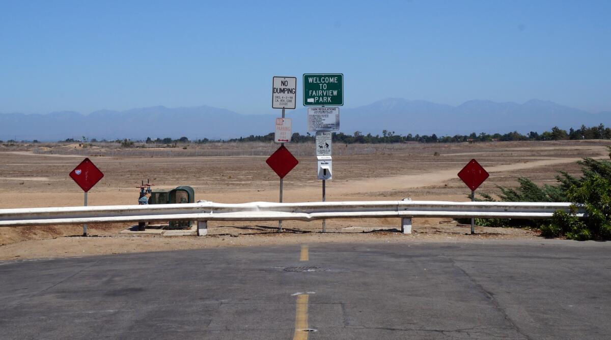 Pictured is the northern terminus of Pacific Avenue that borders Costa Mesa's Fairview Park. Much to the dismay of some residents, the Parks and Recreation Commission approved plans for a 10-space parking lot here that would be within the park. Councilwoman Sandy Genis says she plans to appeal the decision.