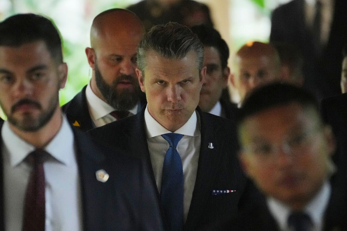 Hegseth tones down warnings about China - Los Angeles Times