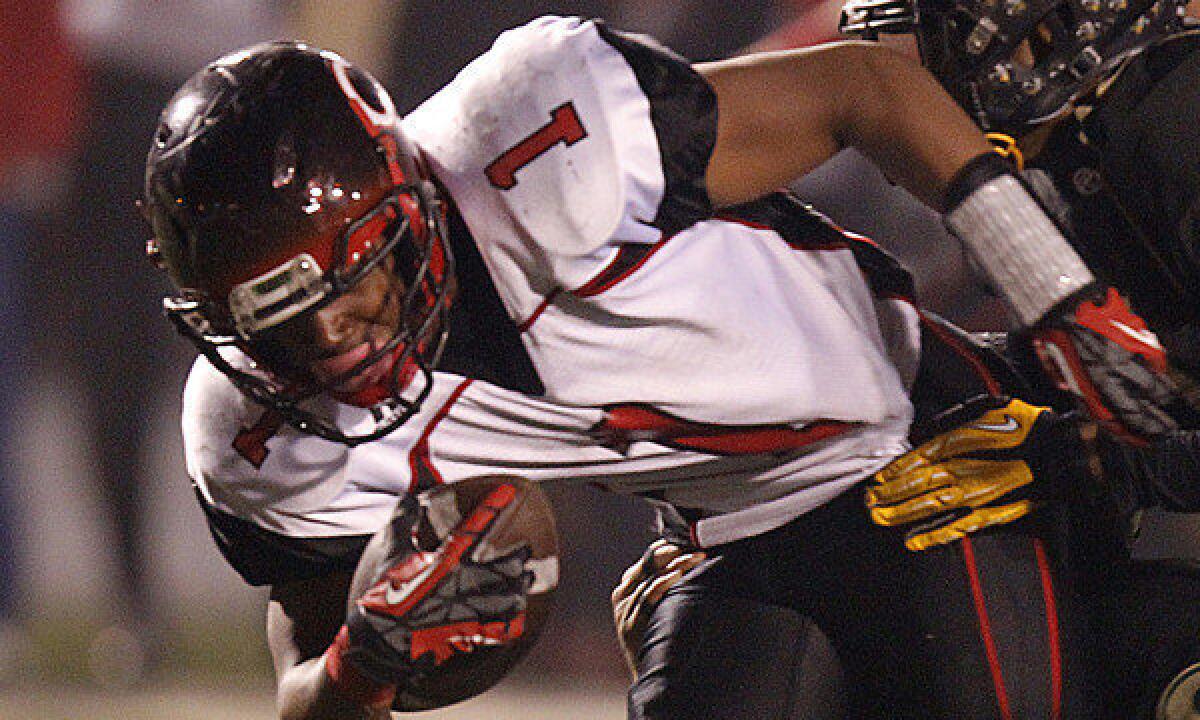Corona Centennial running back Tre Watson rushed for 289 yards in the Huskies' 26-12 win over Vista Murrieta in the Inland Division championship game on Friday night.