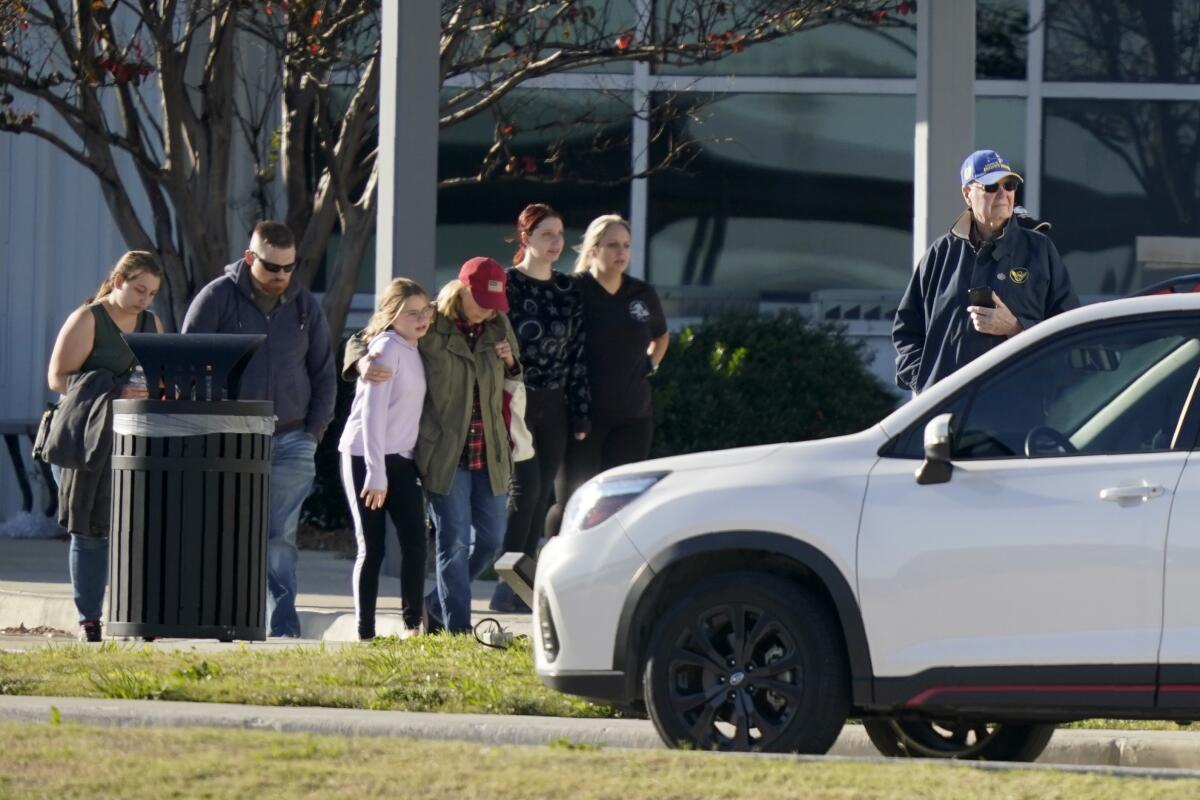 People leave the Dallas Executive Airport