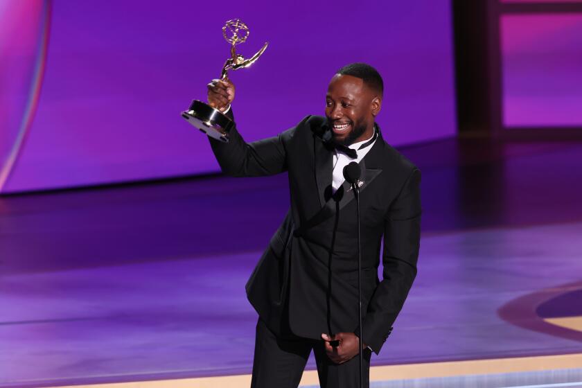 LOS ANGELES, CA - September 15, 2024 - Lamorne Morris during the 76th Primetime Emmy Awards at the Peacock Theater on Sunday, September 15, 2024 (Robert Gauthier / Los Angeles Times)